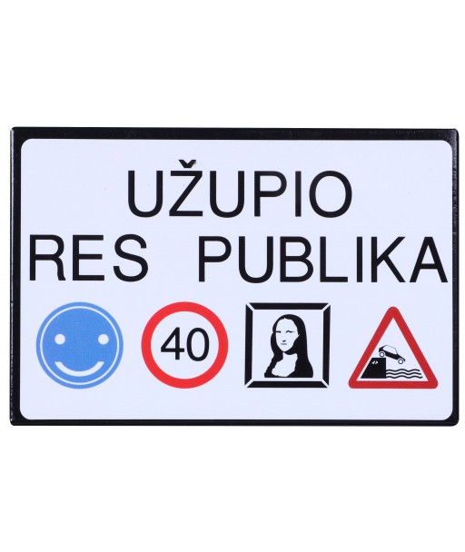 Baltas magnetas Užupio Res Publika